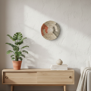 Décoration Murale Jonc de mer Spirale Asymétrique