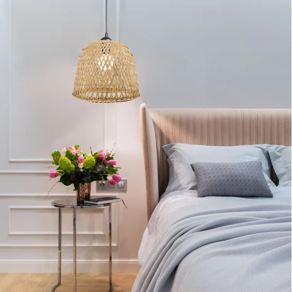 abat-jour bambou cloche