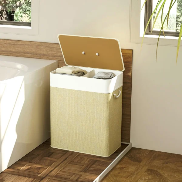 panier à linge beige moderne