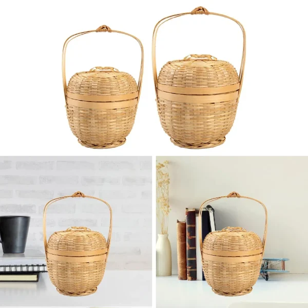 petit panier bambou tressé
