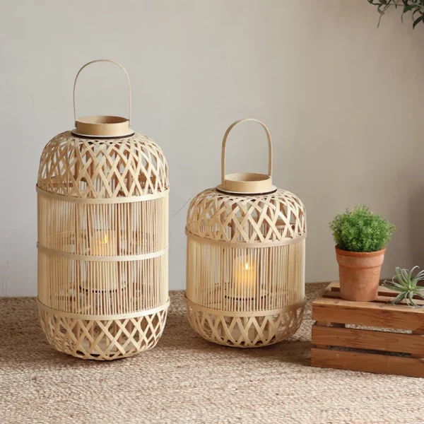lanterne bougie bambou