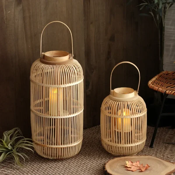 Lanterne Bougie Bambou