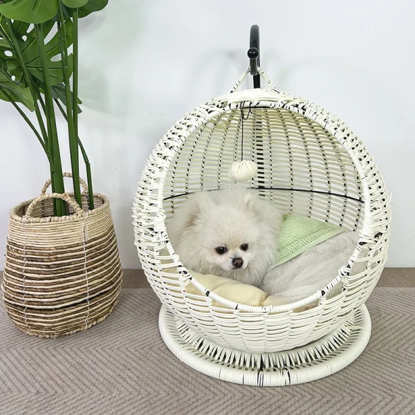 Panier Rotin pour Animal Domestique Bulle suspendue