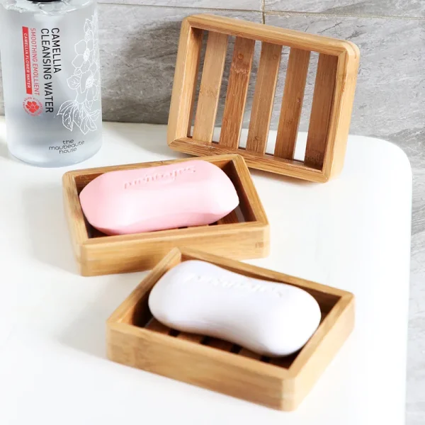 porte-savon bambou rectangulaire