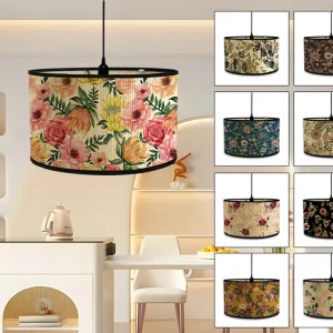 Abat-Jour Bambou Floral