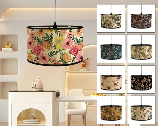 Abat-Jour Bambou Floral
