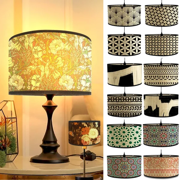 abat-jour bambou vintage